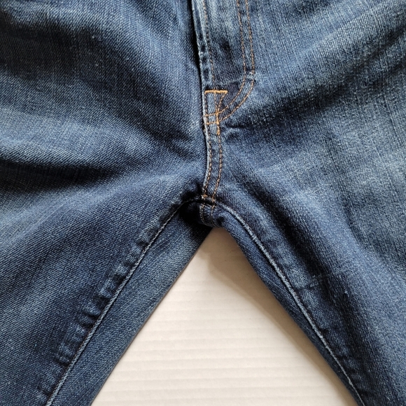 Boot cut jeans 7 For All Mankind 7FAM distressed stretch denim pants low rise 29 - Picture 9 of 16